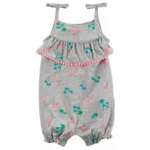 Carter’s Flamingo Tie Shoulder Romper (3 Months)